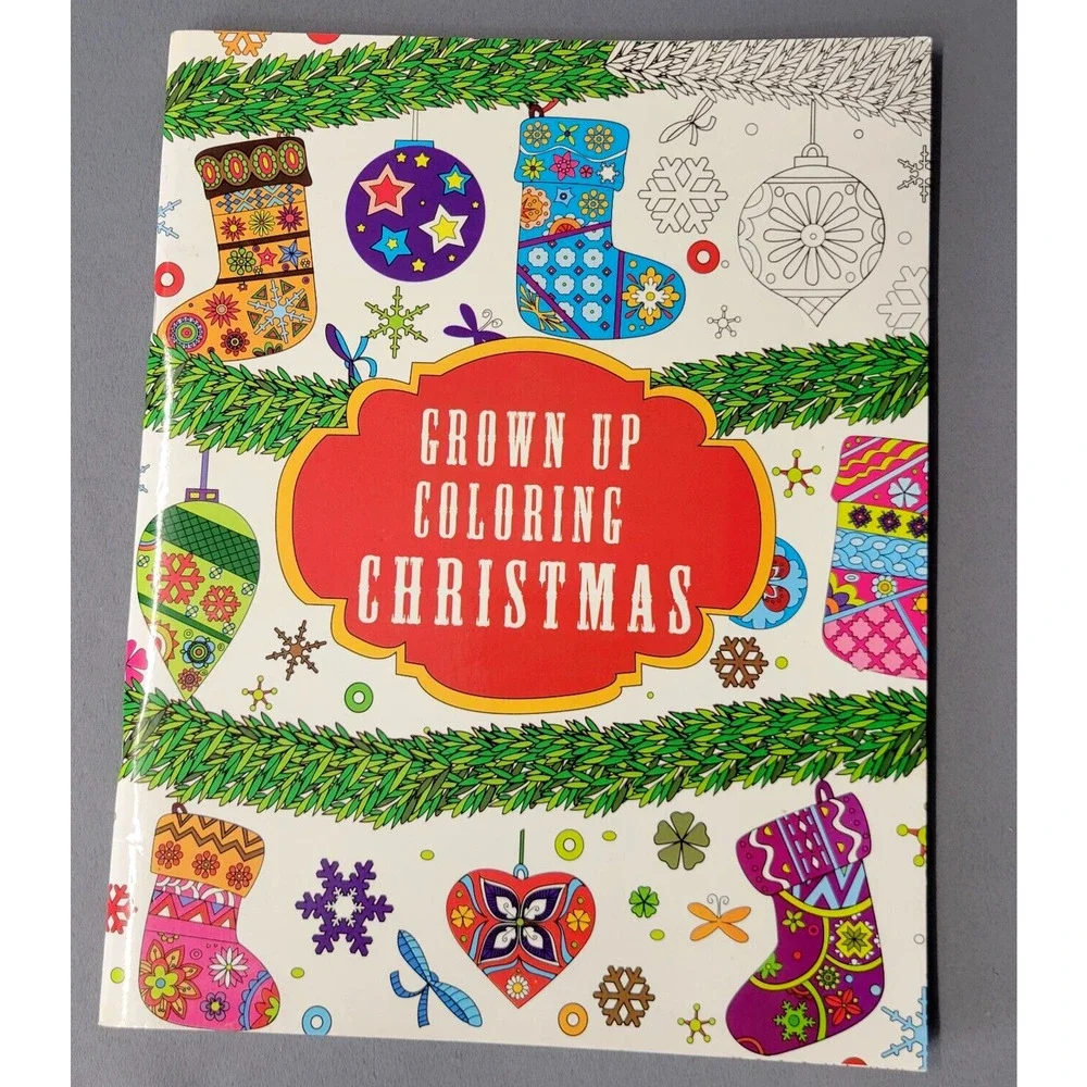 Grown Up Coloring Christmas Book‎ Relaxing Vision Street Craft Art Paperback